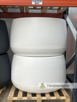 Donica Bowl XL biała - średnica 98 cm, wysokość 65 cm